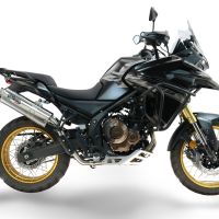 Scarico GPR compatibile con  Voge 625DSX 2024-2025, Trioval, Scarico omologato, silenziatore con db killer estraibile e raccordo specifico