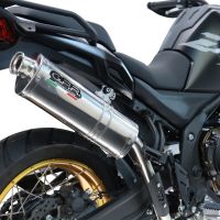 Scarico GPR compatibile con  Voge 625DSX 2024-2025, Trioval, Scarico omologato, silenziatore con db killer estraibile e raccordo specifico