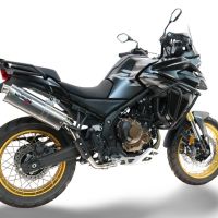 Scarico GPR compatibile con  Voge 625DSX 2024-2025, Trioval, Scarico omologato, silenziatore con db killer estraibile e raccordo specifico