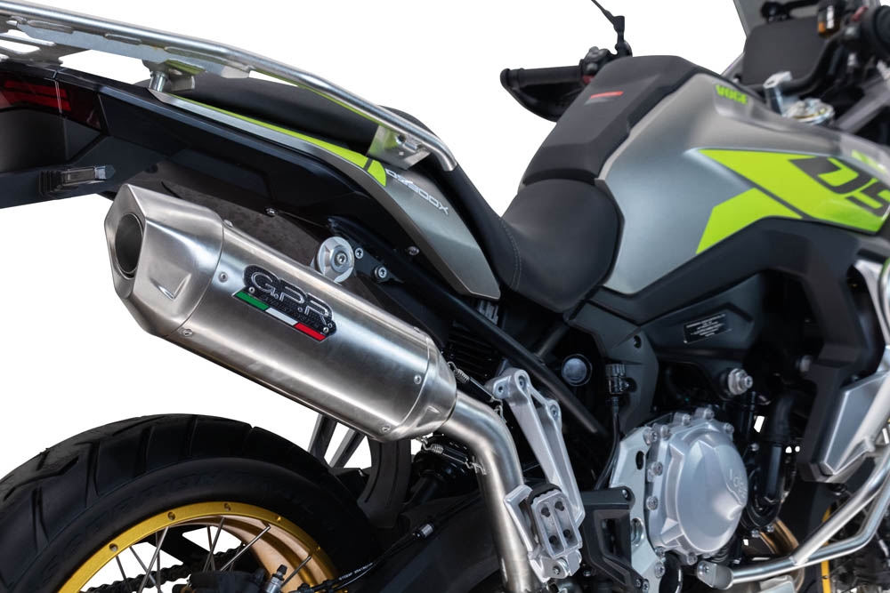 Exhaust compatible with Voge 900DSX 2024-2025, Furore-X Acciaio Inox, Homologated legal slip-on exhaust including removable db killer and link pipe 