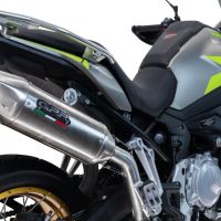 Exhaust compatible with Voge 900DSX 2024-2025, Furore-X Acciaio Inox, Homologated legal slip-on exhaust including removable db killer and link pipe 