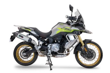 Exhaust compatible with Voge 900DSX 2024-2025, Furore-X Titanio, Homologated legal slip-on exhaust including removable db killer and link pipe 