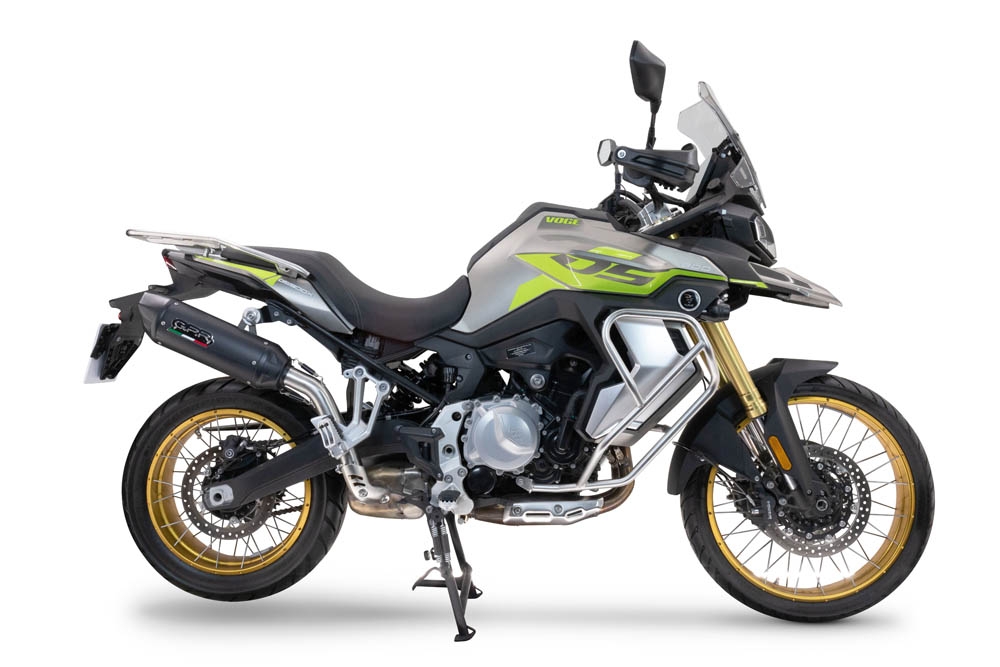 Scarico compatibile con Voge 900DSX 2024-2025, Furore-X Titanio Nero, Scarico omologato, silenziatore con db killer estraibile e raccordo specifico
