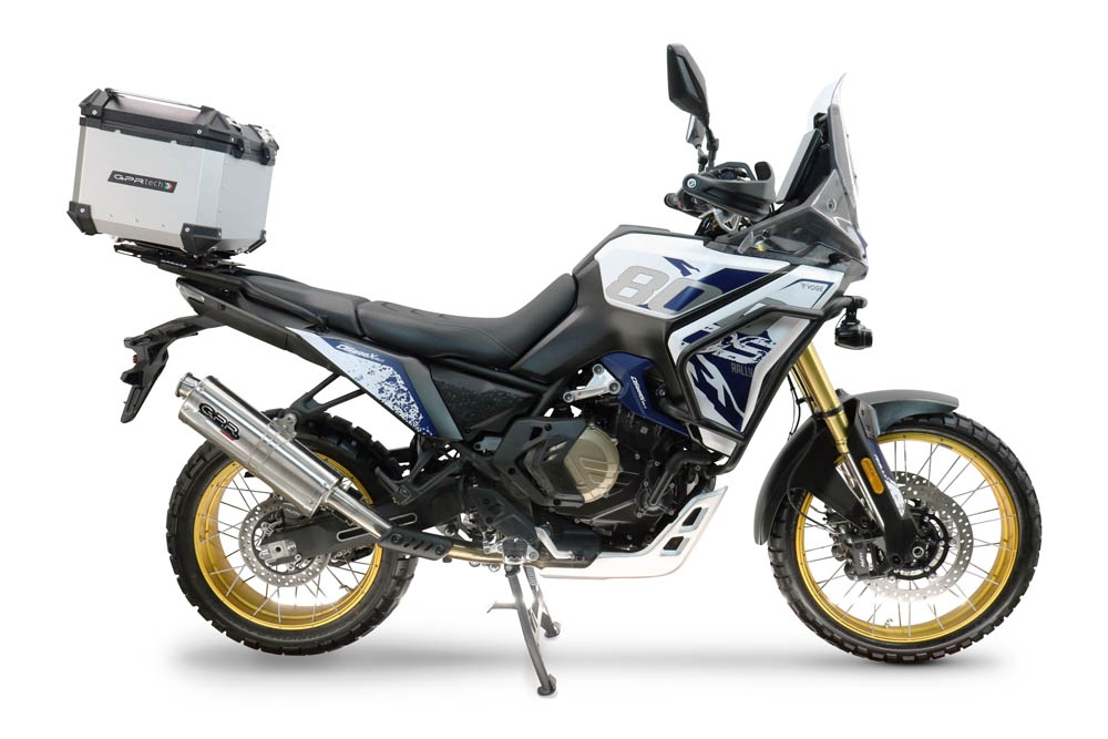 TOP CASE - BAULETTO GPR TECH COMPATIBILE CON Voge DS 800 Rally 2025/2026 GPR TECH BAULETTO TOP CASE ALPI-TECH 35 LT. COLORE ARGENTO CON PIASTRA SPECIFICA 