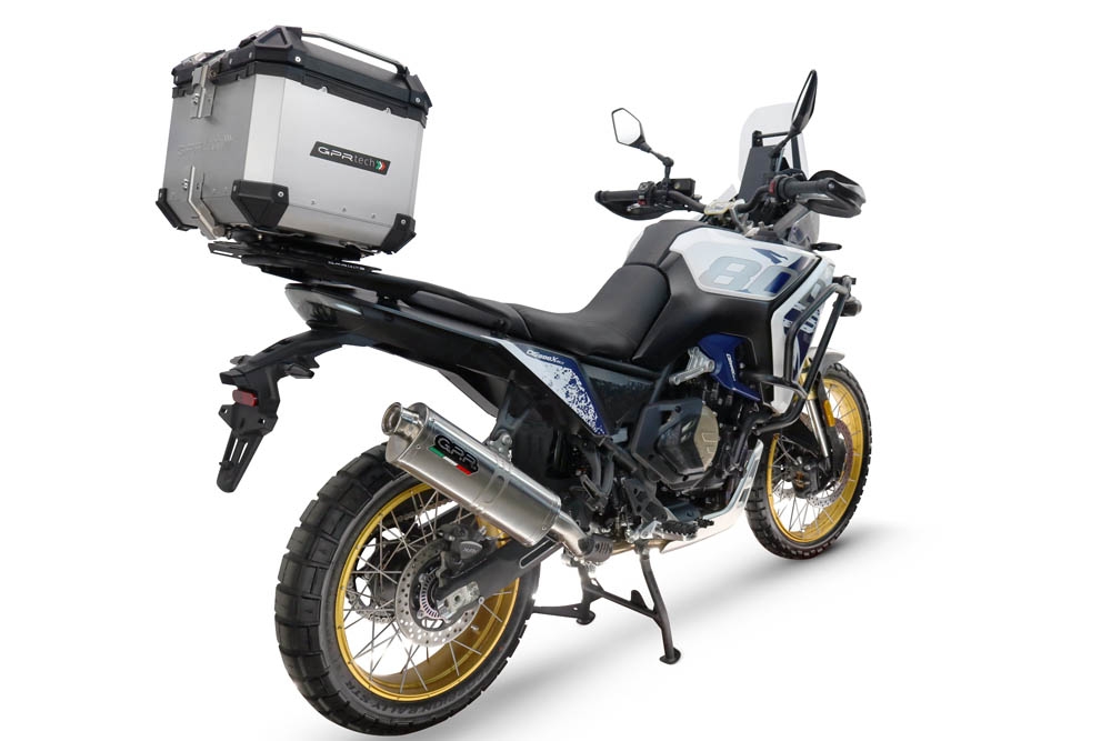 TOP CASE - BAULETTO GPR TECH COMPATIBILE CON Voge DS 800 Rally 2025/2026 GPR TECH BAULETTO TOP CASE ALPI-TECH 35 LT. COLORE ARGENTO CON PIASTRA SPECIFICA 