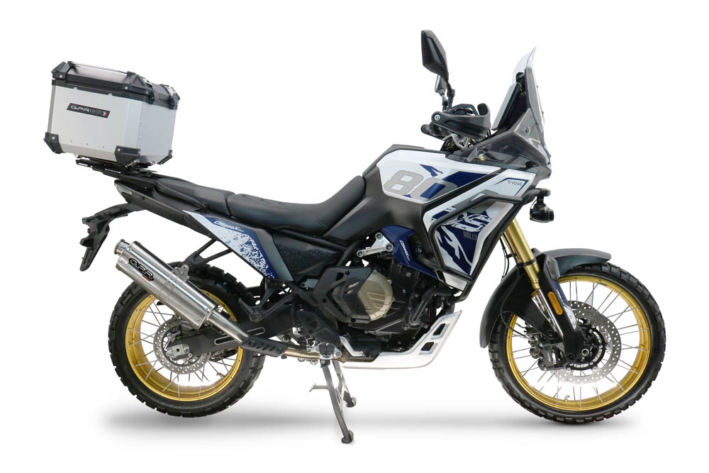 TOP CASE - BAULETTO GPR TECH COMPATIBILE CON Voge DS 800 Rally 2025/2026 GPR TECH BAULETTO TOP CASE ALPI-TECH 45 LT. COLORE ARGENTO CON PIASTRA SPECIFICA 