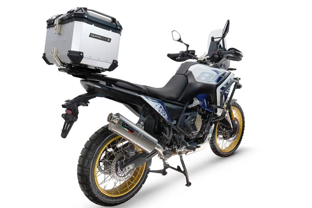 TOP CASE - BAULETTO GPR TECH COMPATIBILE CON Voge DS 800 Rally 2025/2026 GPR TECH BAULETTO TOP CASE ALPI-TECH 45 LT. COLORE ARGENTO CON PIASTRA SPECIFICA 