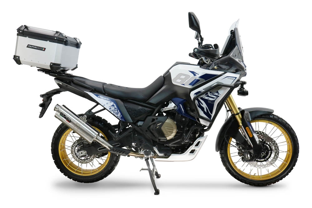 TOP CASE - BAULETTO GPR TECH COMPATIBILE CON Voge DS 800 Rally 2025/2026 GPR TECH BAULETTO TOP CASE ALPI-TECH 55 LT COLORE ARGENTO CON PIASTRA SPECIFICA 