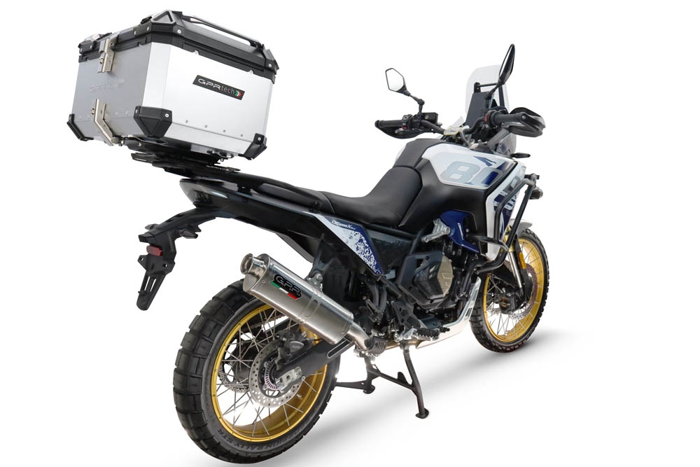 TOP CASE - BAULETTO GPR TECH COMPATIBILE CON Voge DS 800 Rally 2025/2026 GPR TECH BAULETTO TOP CASE ALPI-TECH 55 LT COLORE ARGENTO CON PIASTRA SPECIFICA 