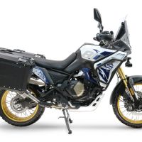 GPR TECH COMPATIBILE CON Voge DS 800 Rally 2025/2026 GPR TECH COPPIA DI VALIGIE LATERALI NERE, ALPI-TECH 38 LT. + 32 LT. CON PORTA PACCHI NERO SERIE TECH-EVO 