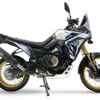 GPR exhaust compatible with  Voge DS 800 Rally 2025-2026, Furore-X Titanio Nero, Homologated legal slip-on exhaust including removable db killer and link pipe 