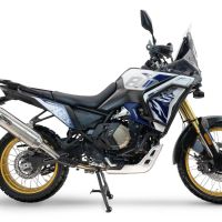 GPR exhaust compatible with  Voge DS 800 Rally 2025-2026, Furore-X Acciaio Inox, Homologated legal slip-on exhaust including removable db killer and link pipe 