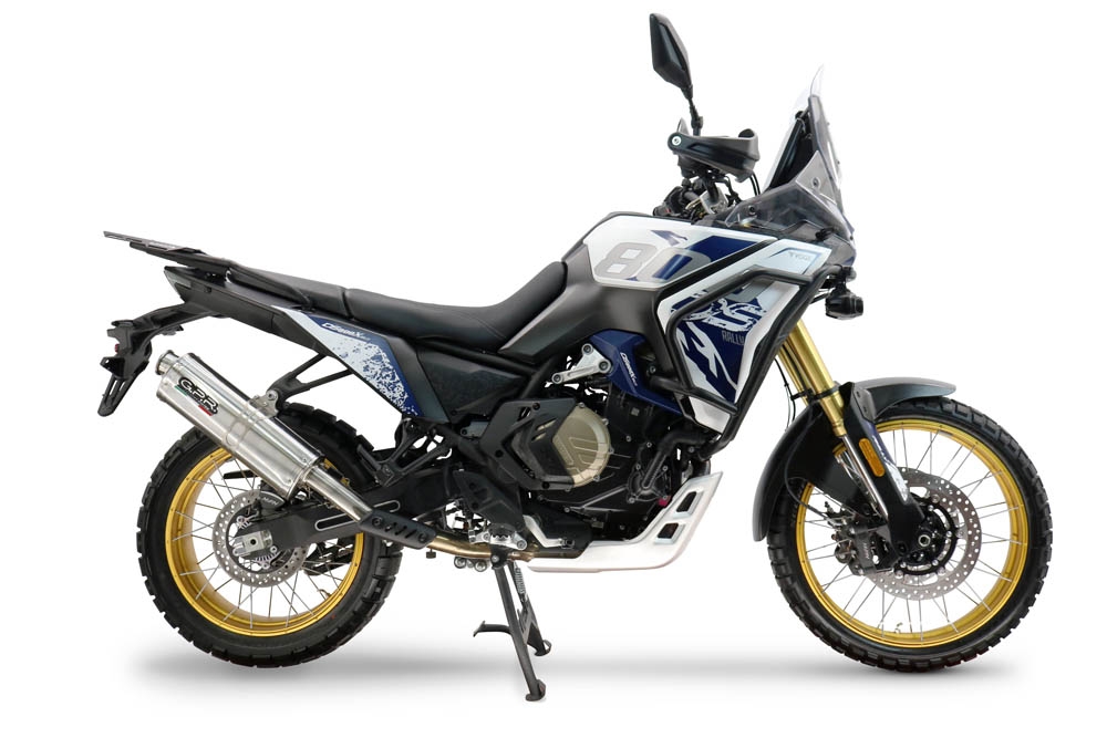 Scarico GPR compatibile con  Voge DS 800 Rally 2025-2026, Trioval, Scarico omologato, silenziatore con db killer estraibile e raccordo specifico