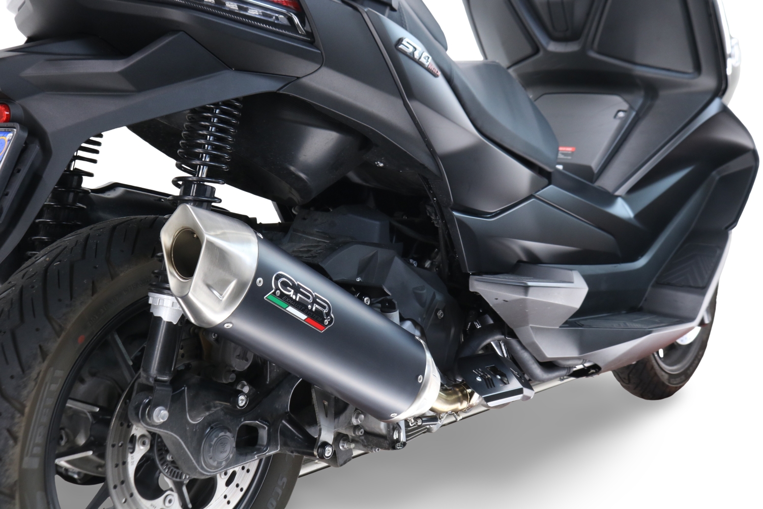 Scarico GPR compatibile con  Bmw C 400 X -GT 2019-2020, Furore-X Scooter, Silenziatore di scarico, fornito con db killer estraibile e raccordo, legale solo per alcuni mercati extracee