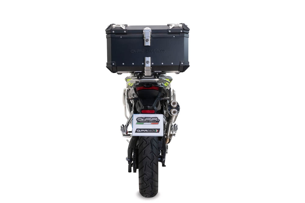 GPR TECH COMPATABILE CON Voge 900DSX 2024/2025 e5 GPR TECH BAULETTO TOP CASE ALPI-TECH 45 LT. COLORE NERO CON PIASTRA SPECIFICA 