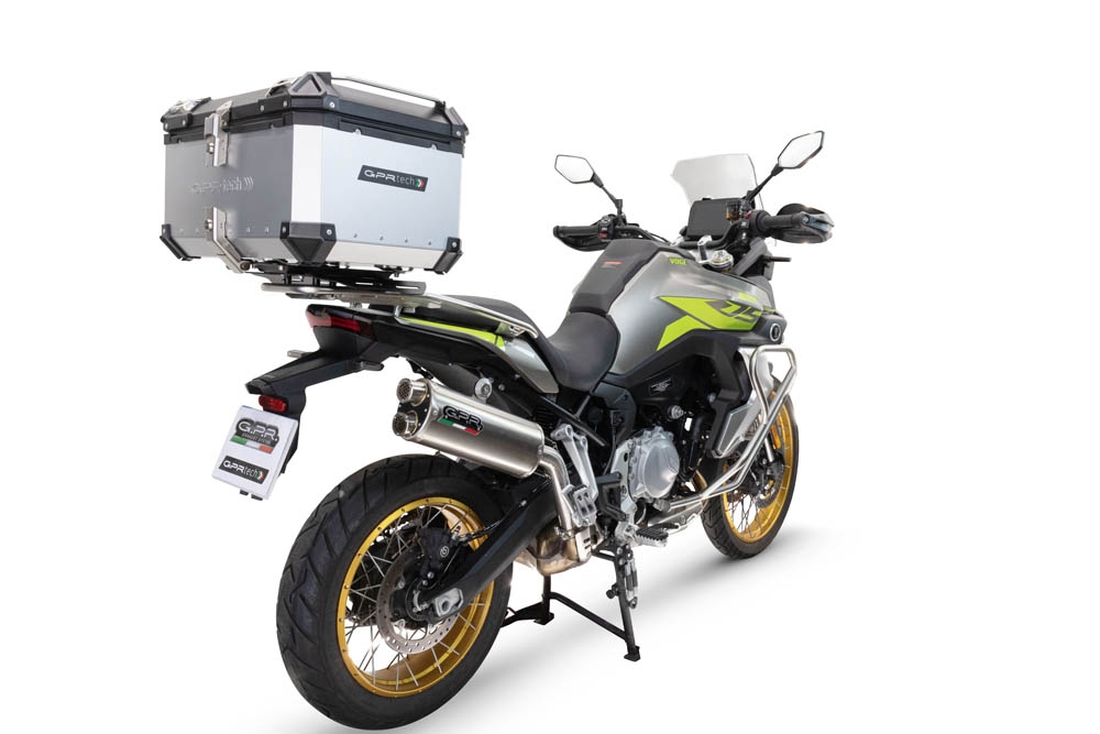 GPR TECH COMPATABILE CON Voge 900DSX 2024/2025 e5 GPR TECH BAULETTO TOP CASE ALPI-TECH 45 LT. COLORE ARGENTO CON PIASTRA SPECIFICA 