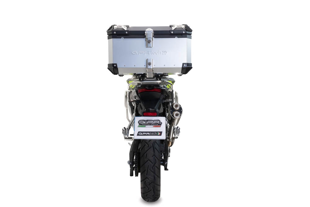 GPR TECH COMPATABILE CON Voge 900DSX 2024/2025 e5 GPR TECH BAULETTO TOP CASE ALPI-TECH 45 LT. COLORE ARGENTO CON PIASTRA SPECIFICA 