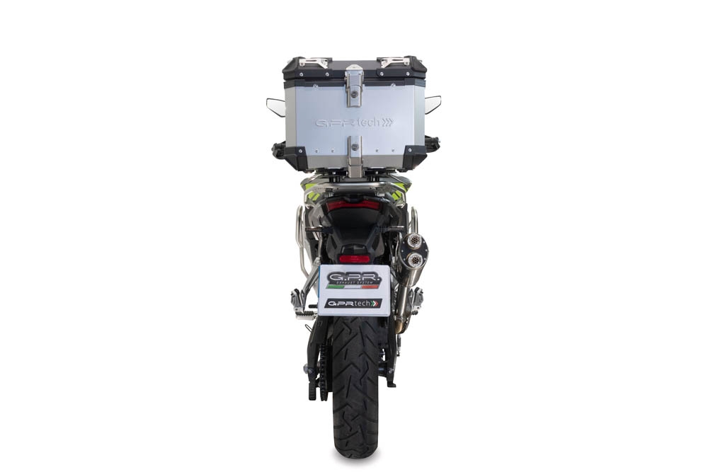 GPR TECH COMPATABILE CON Voge 900DSX 2024/2025 e5 GPR TECH BAULETTO TOP CASE ALPI-TECH 35 LT. COLORE ARGENTO CON PIASTRA SPECIFICA 