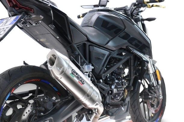 Scarico GPR compatibile con  Voge Brivido R125 2025-2026, Furore-X Inox, Scarico completo racing, fornito con db killer estraibile e collettore, non conforme per uso stradale