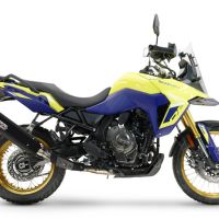 Scarico compatibile con Suzuki V-STROM DL 800 DE - SE 2023-2025, Furore-X Titanio Nero, Scarico omologato, silenziatore con db killer estraibile e raccordo specifico