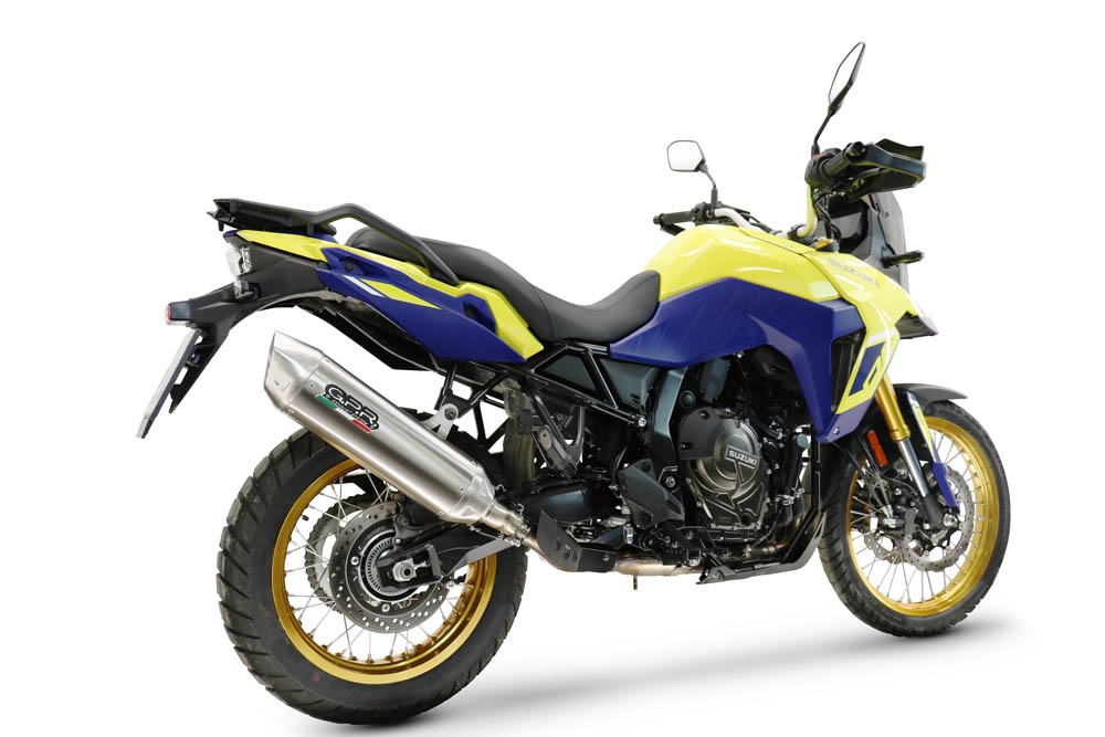 Scarico GPR compatibile con  Suzuki V-STROM DL 800 DE - SE 2023-2025, Furore-X Acciaio Inox, Scarico omologato, silenziatore con db killer estraibile e raccordo specifico