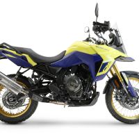 Exhaust compatible with Suzuki V-STROM DL 800 DE - SE 2023-2025, Trioval, Homologated legal slip-on exhaust including removable db killer and link pipe 