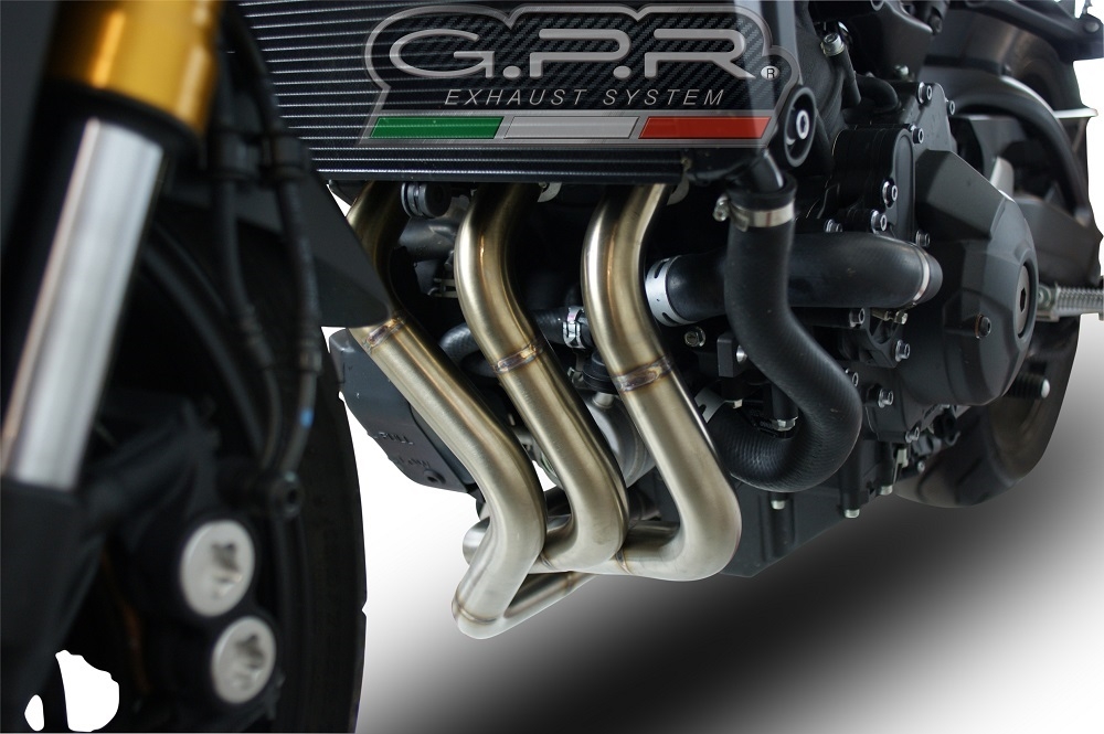 Scarico compatibile con Yamaha Mt-09 2017-2020, Satinox , Scarico completo omologato,fornito con db killer estraibile,catalizzatore e collettore