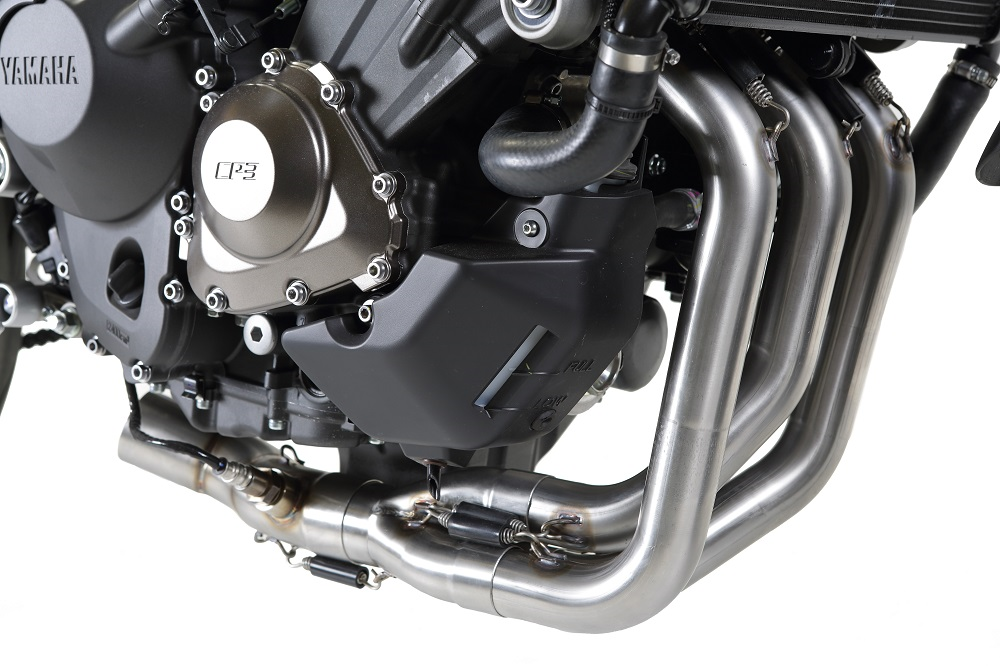 Scarico compatibile con Yamaha Mt-09 Tracer 900 2017-2020, Satinox , Scarico completo omologato,fornito con db killer estraibile,catalizzatore e collettore