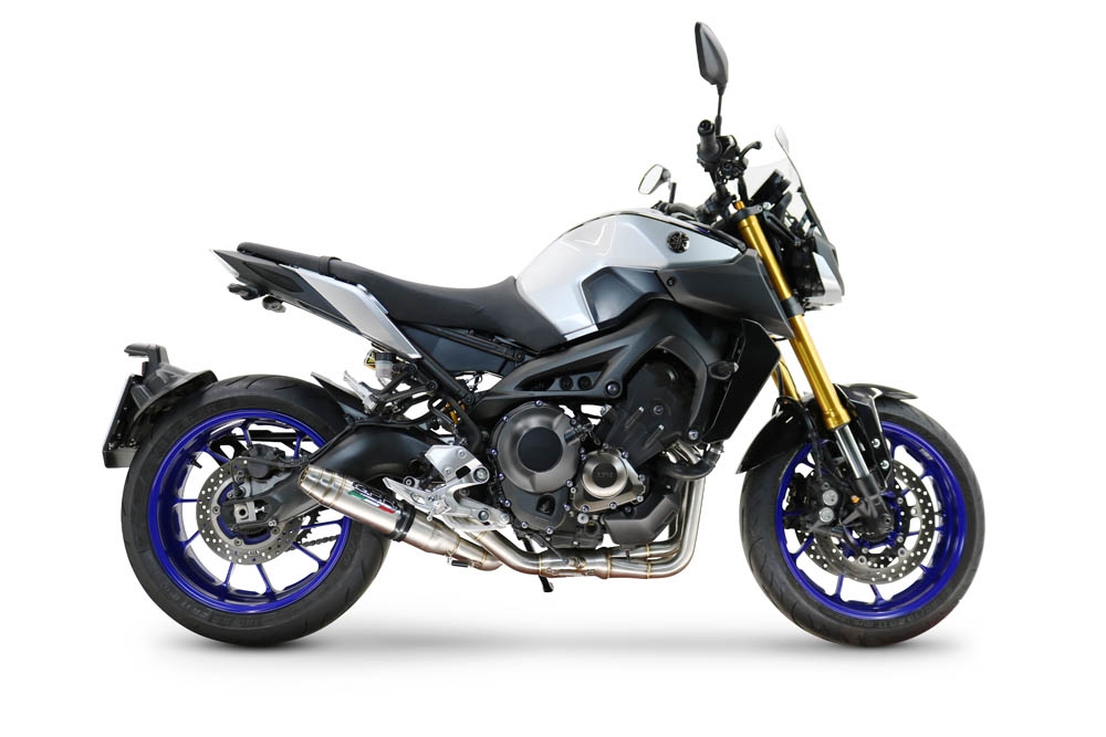 Scarico GPR compatibile con  Yamaha Mt-09 2014-2020, Deeptone Inox, Scarico completo racing, fornito con db killer estraibile e collettore, non legale per uso stradale