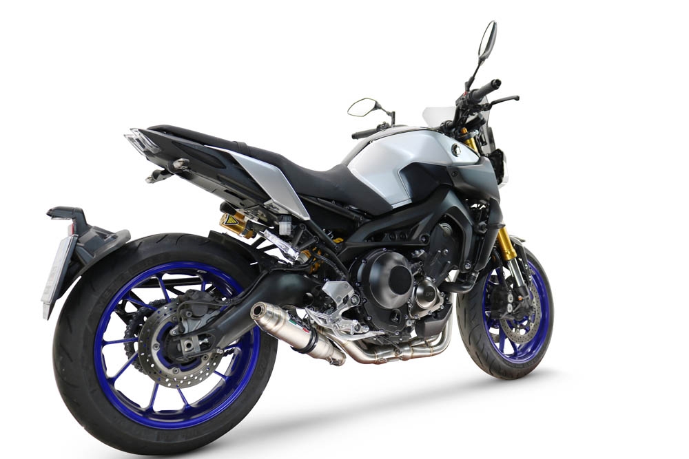 Scarico GPR compatibile con  Yamaha Mt-09 2014-2020, Deeptone Inox, Scarico completo racing, fornito con db killer estraibile e collettore, non legale per uso stradale