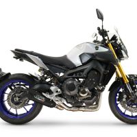Scarico GPR compatibile con  Yamaha Mt-09 2014-2016, GP-Revo Black Titanium, scarico complato Racing, con raccordo specifico e db killer estraibile, non conforme per uso stradale