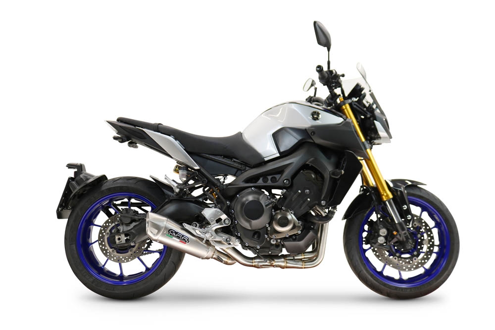 Scarico GPR compatibile con  Yamaha Mt-09 2014-2020, GP-Revo Titanium, Scarico completo racing, fornito con db killer estraibile e collettore, non conforme per uso stradale