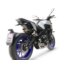 Scarico GPR compatibile con  Yamaha Mt-09 2014-2016, GP-Revo Black Titanium, Scarico completo omologato per il rumore,fornito con db killer,catalizzatore conforme alla revisione e collettore