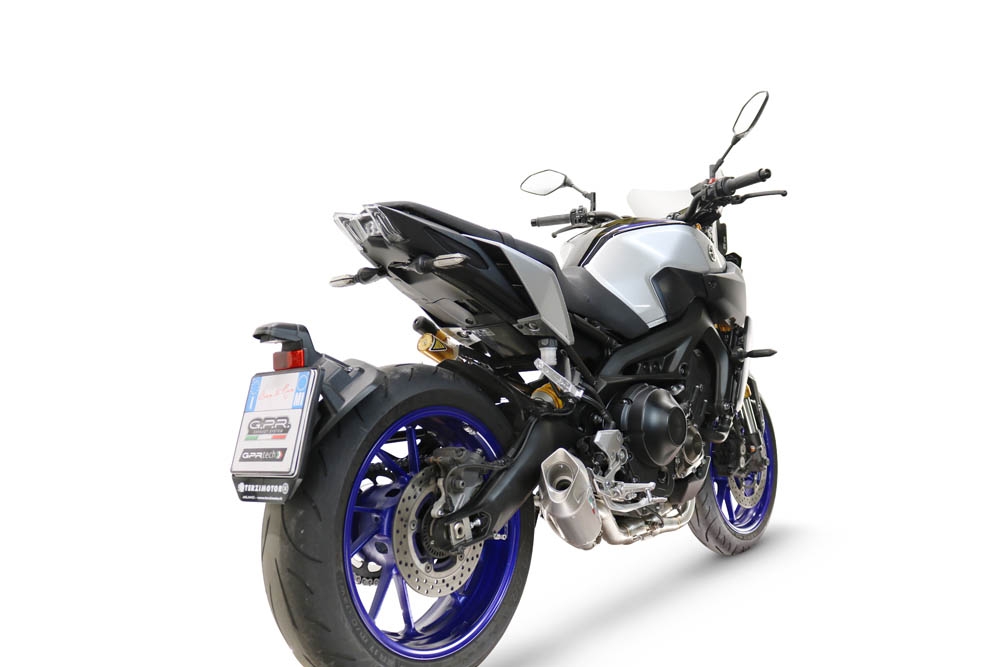 Scarico GPR compatibile con  Yamaha Mt-09 2014-2020, GP-Revo Titanium, Scarico completo racing, fornito con db killer estraibile e collettore, non conforme per uso stradale