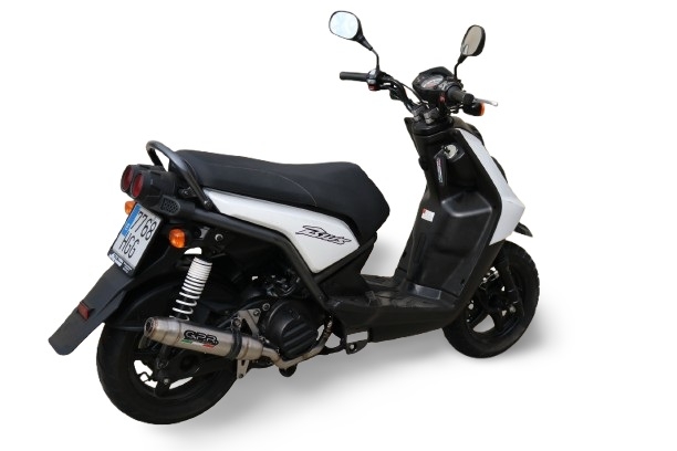 Exhaust compatible with Yamaha Zuma 125 2009-2015, Deeptone Inox, Racing full system exhaust, including removable db killer 