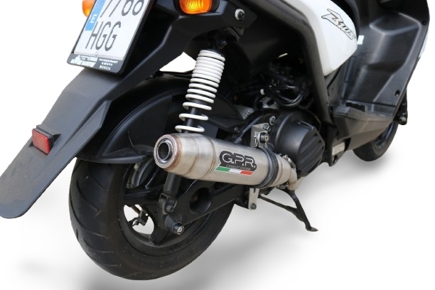 Exhaust compatible with Yamaha Zuma 125 2009-2015, Deeptone Inox, Racing full system exhaust, including removable db killer 