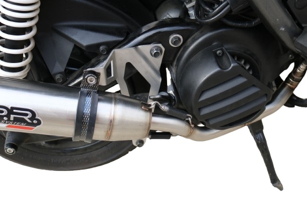 Exhaust compatible with Yamaha Zuma 125 2009-2015, Deeptone Inox, Racing full system exhaust, including removable db killer 