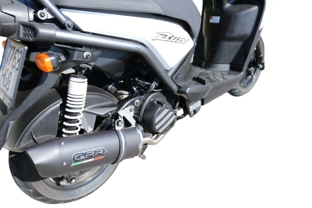 Exhaust compatible with Yamaha Zuma 125 2009-2015, Furore Nero, Racing full system exhaust, including removable db killer 