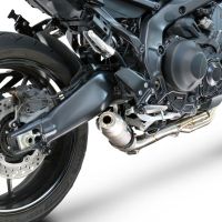 Scarico GPR compatibile con  Yamaha Mt-09 2021-2024, Deeptone Inox, Scarico completo racing, fornito con db killer estraibile e collettore, non legale per uso stradale
