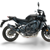 GPR exhaust compatible with  Yamaha Mt-09 2021-2024, GP-Revo Black Titanium, Racing full exhaust system including removable db killer 