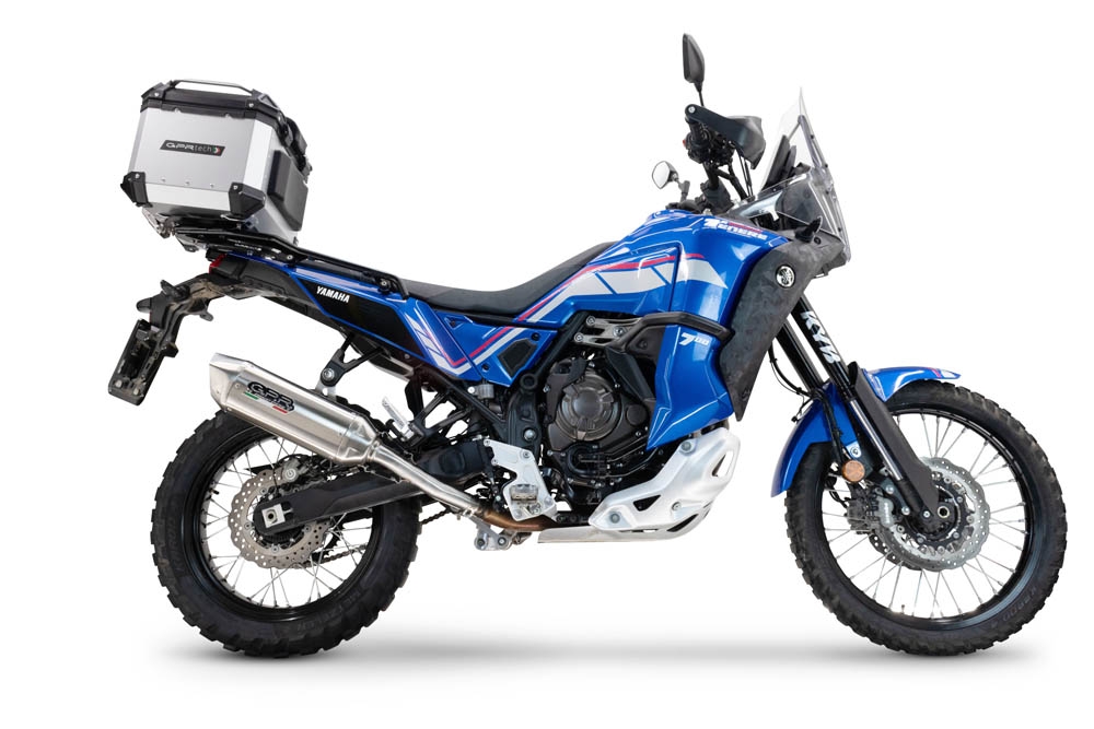Exhaust compatible with Yamaha Tenere 700 2024-2025, Furore-X Acciaio Inox, Homologated legal slip-on exhaust including removable db killer and link pipe 