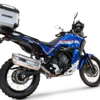 Exhaust compatible with Yamaha Tenere 700 2021-2024, Hyper Sonic Inox, Homologated legal slip-on exhaust including removable db killer and link pipe 