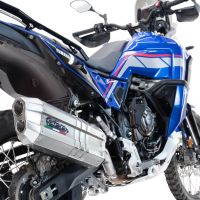 Exhaust compatible with Yamaha Tenere 700 2021-2024, Hyper Sonic Inox, Homologated legal slip-on exhaust including removable db killer and link pipe 