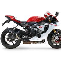 Scarico GPR compatibile con  Yamaha Yzf R1-R1-M 2015-2016, GP-Revo Black Titanium, Scarico omologato, silenziatore con db killer estraibile e raccordo specifico