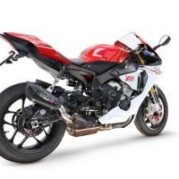 Scarico GPR compatibile con  Yamaha Yzf R1-R1-M 2017-2019, GP-Revo Black Titanium, Scarico omologato, silenziatore con db killer estraibile e raccordo specifico