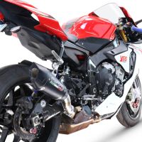 Scarico GPR compatibile con  Yamaha Yzf R1-R1-M 2017-2019, GP-Revo Black Titanium, Scarico omologato, silenziatore con db killer estraibile e raccordo specifico