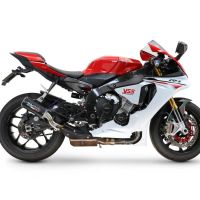 Scarico GPR compatibile con  Yamaha Yzf R1-R1-M 2015-2016, M3 Black Titanium, Scarico omologato, silenziatore con db killer estraibile e raccordo specifico