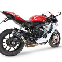Scarico GPR compatibile con  Yamaha Yzf R1-R1-M 2015-2016, M3 Black Titanium, Scarico omologato, silenziatore con db killer estraibile e raccordo specifico
