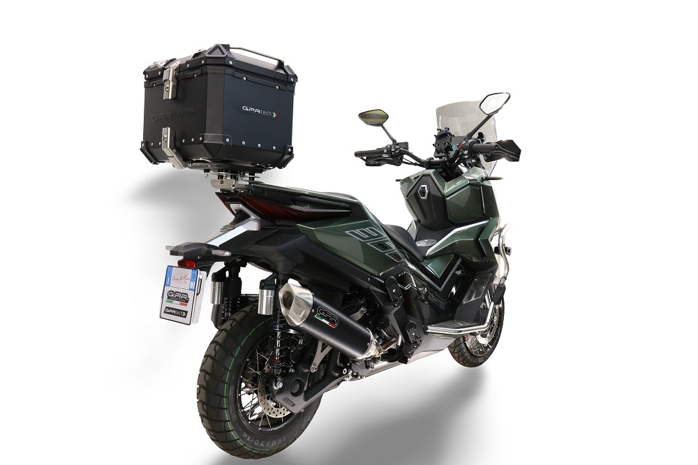 TOP CASE - BAULETTO GPR TECH COMPATABILE CON Zontes 368 G 2025/2026 GPR TECH BAULETTO TOP CASE ALPI-TECH 35 LT. COLORE NERO CON PIASTRA SPECIFICA 
