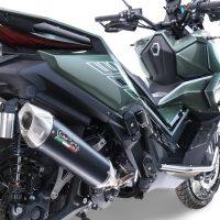 Exhaust compatible with Zontes 365D 2024-2026, Furore-X Scooter, Slip-on exhaust legal for UK and non-EU markets including link pipe and removable db killer 